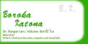 boroka katona business card